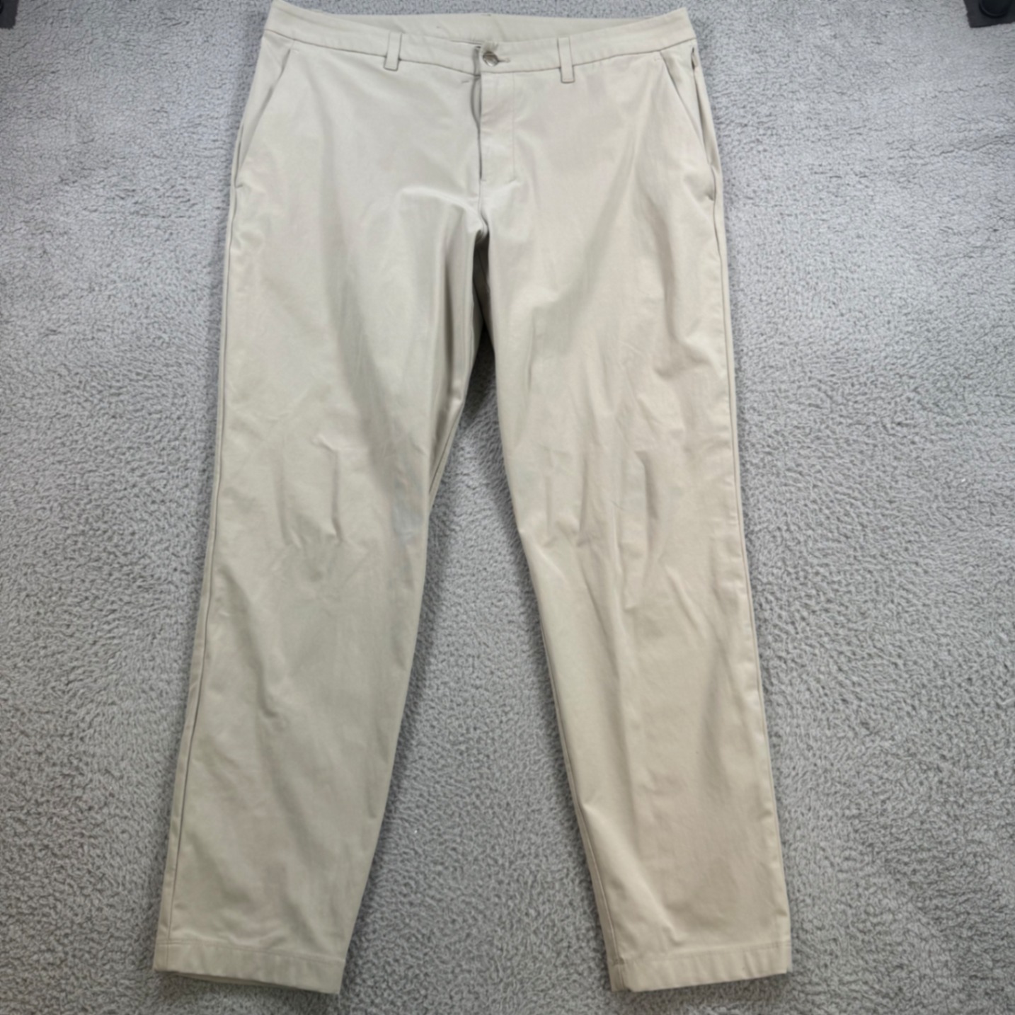 Lululemon Commission Pant Slim 36 Warpstreme Tan Khaki Mens Chino 36x29